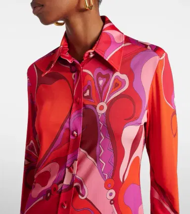 PUCCI Orchidee satin jersey shirt | Thumbnail 2