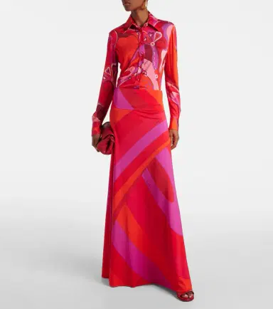 PUCCI Orchidee satin jersey shirt | Thumbnail 3