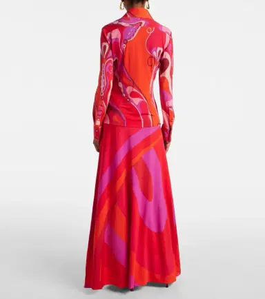 PUCCI Orchidee satin jersey shirt | Thumbnail 4