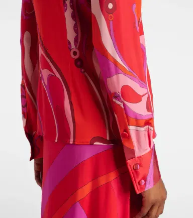 PUCCI Orchidee satin jersey shirt | Thumbnail 5
