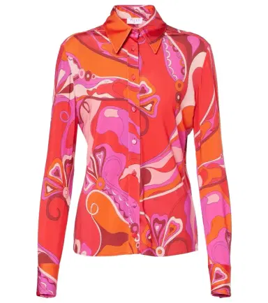 PUCCI Orchidee satin jersey shirt | Thumbnail 1
