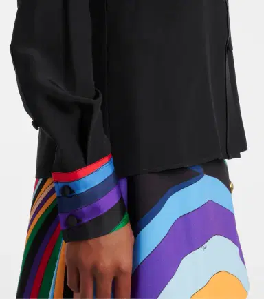 PUCCI Silk crêpe de chine polo shirt | Thumbnail 2