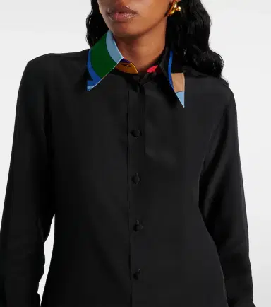 PUCCI Silk crêpe de chine polo shirt | Thumbnail 5