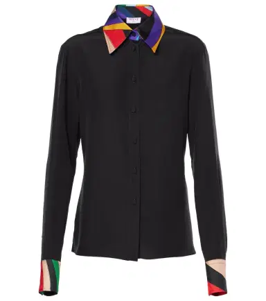 PUCCI Silk crêpe de chine polo shirt | Thumbnail 1