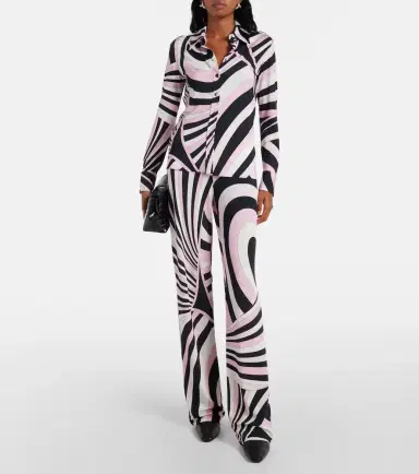 PUCCI Iride jersey satin straight pants | Thumbnail 2