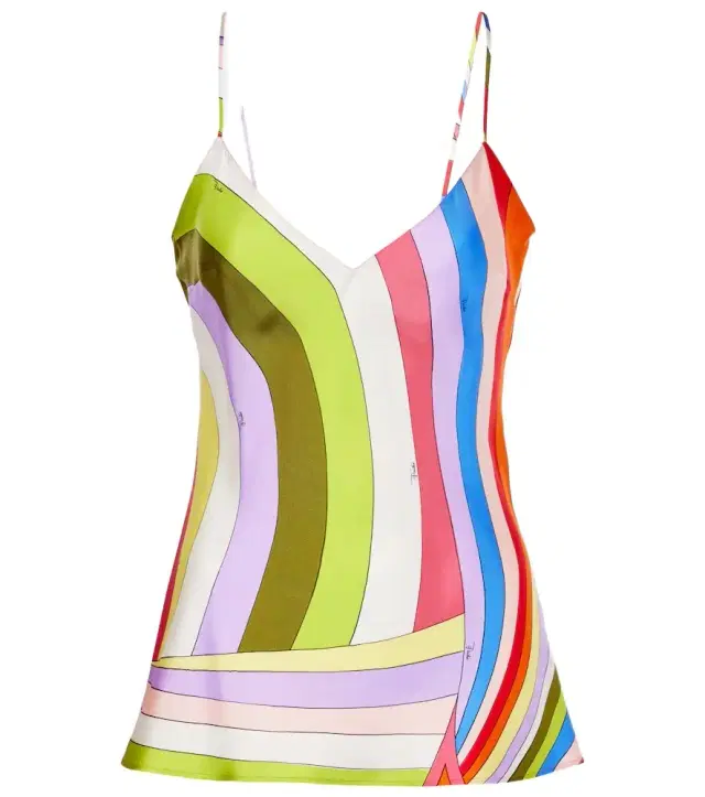 Iride silk twill camisole