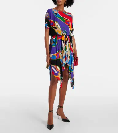 Pucci Orchidee asymmetric minidress | Thumbnail 2