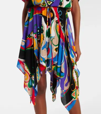 Pucci Orchidee asymmetric minidress | Thumbnail 4