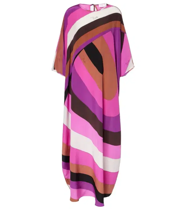 Iride silk crêpe de chine kaftan