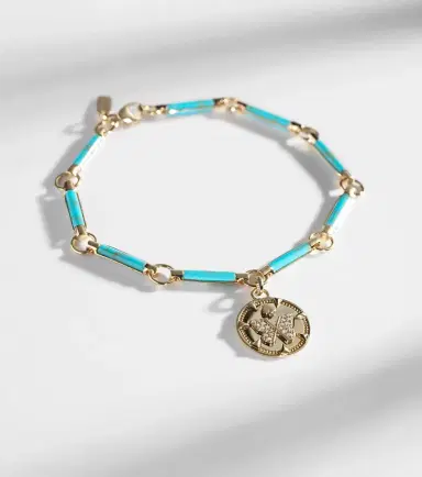 FoundRae Reverie Element 18kt gold chain bracelet with turquoise and diamonds | Thumbnail 5 FoundRae Reverie Element 18kt gold chain bracelet with turquoise and diamonds | Thumbnail 5