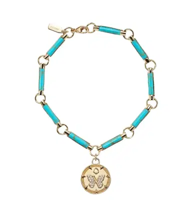 FoundRae Reverie Element 18kt gold chain bracelet with turquoise and diamonds | Thumbnail 1 FoundRae Reverie Element 18kt gold chain bracelet with turquoise and diamonds | Thumbnail 1