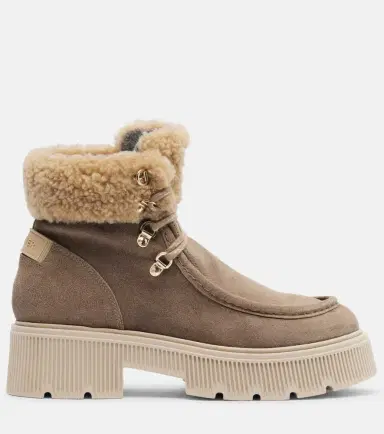 Bogner Turin suede and shearling lace-up boots | Thumbnail 4
