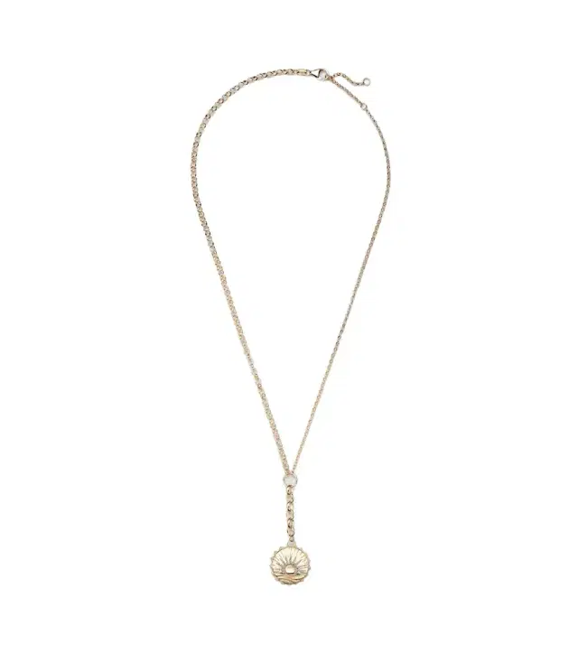 Internal Compass New Beginnings 18kt gold pendant necklace with diamonds