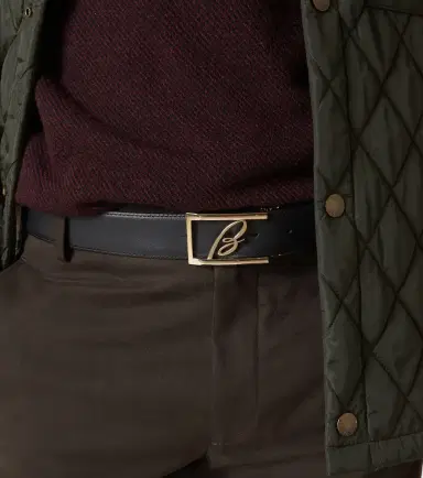 Brioni Logo leather belt | Thumbnail 3