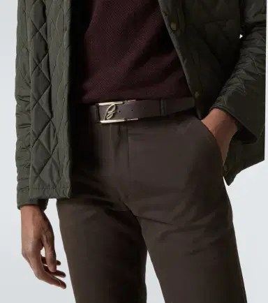 Brioni Logo leather belt | Thumbnail 4