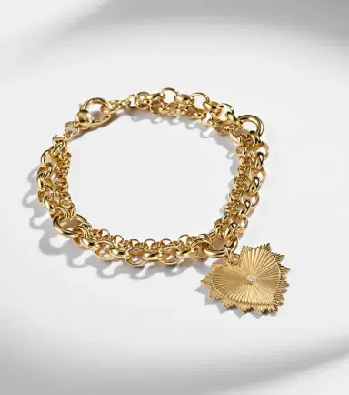 FoundRae True Love 18kt gold charm bracelet with diamond | Thumbnail 4 FoundRae True Love 18kt gold charm bracelet with diamond | Thumbnail 4