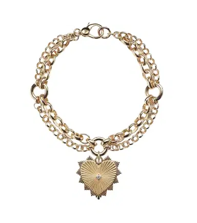 FoundRae True Love 18kt gold charm bracelet with diamond | Thumbnail 1 FoundRae True Love 18kt gold charm bracelet with diamond | Thumbnail 1