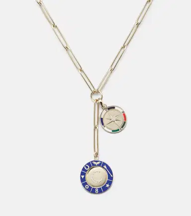 FoundRae Crescent & Internal Compass 18kt gold and ceramic necklace with diamonds | Thumbnail 2 FoundRae Crescent & Internal Compass 18kt gold and ceramic necklace with diamonds | Thumbnail 2