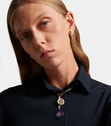 FoundRae Crescent & Internal Compass 18kt gold and ceramic necklace with diamonds | Thumbnail 6 FoundRae Crescent & Internal Compass 18kt gold and ceramic necklace with diamonds | Thumbnail 6
