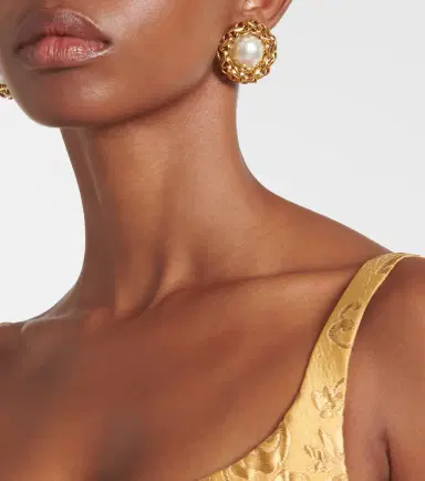 Jennifer Behr Marit 18kt gold-plated earrings | Thumbnail 5