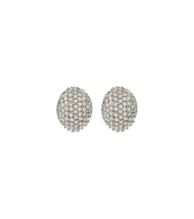 Tinsel crystal-embellished earrings