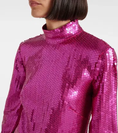 Taller Marmo Gina sequined feather-trimmed minidress | Thumbnail 3