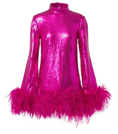 Taller Marmo Gina sequined feather-trimmed minidress | Thumbnail 1