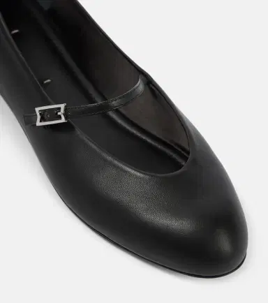 Max Mara Leather Mary Jane ballet flats | Thumbnail 2