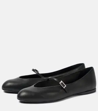 Max Mara Leather Mary Jane ballet flats | Thumbnail 3