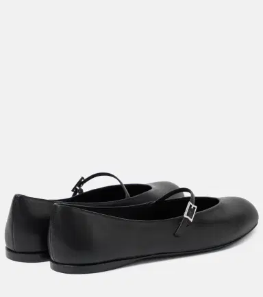 Max Mara Leather Mary Jane ballet flats | Thumbnail 4
