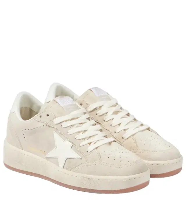 Golden Goose Ball Star 2 leather-trimmed suede sneakers