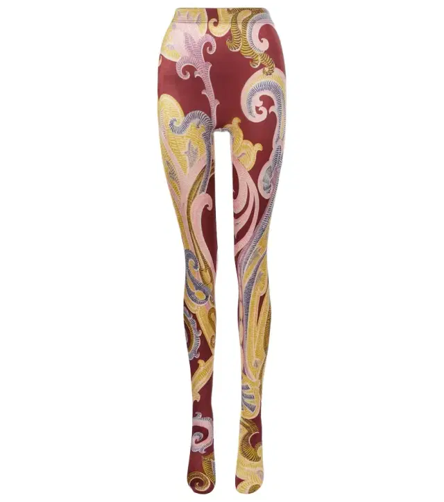 Wolford x Etro Satin de Luxe paisley tights