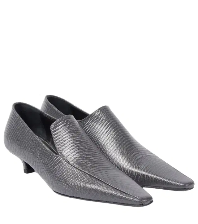 Toteme Embossed leather pumps
