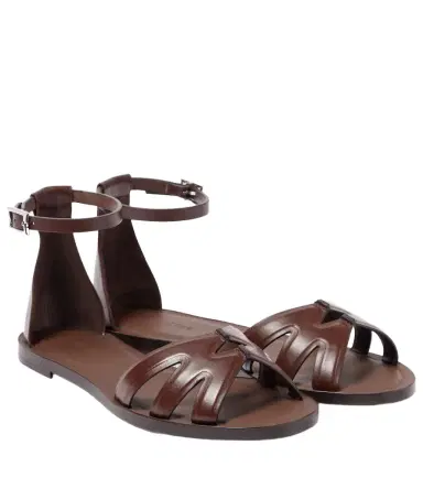Max Mara Doublefla leather sandals | Thumbnail 1 Max Mara Doublefla leather sandals | Thumbnail 1