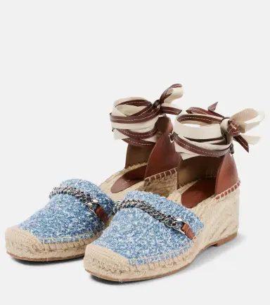 Stella McCartney Gaia denim bouclé espadrilles | Thumbnail 2