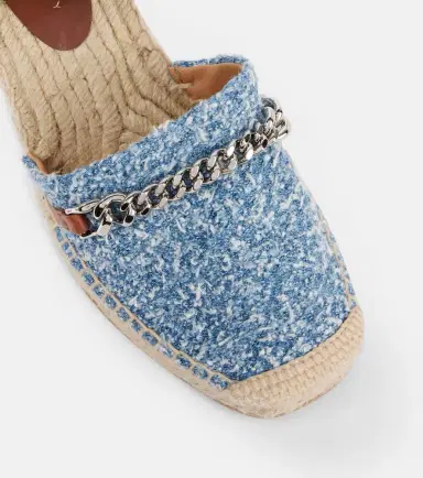 Stella McCartney Gaia denim bouclé espadrilles | Thumbnail 4