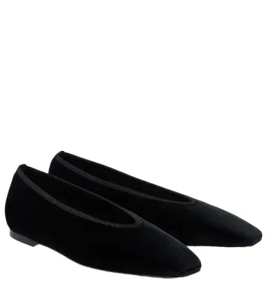 TOTEME Minimalist velvet ballet flats | Thumbnail 1 TOTEME Minimalist velvet ballet flats | Thumbnail 1