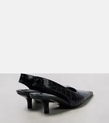 TOTEME Croc-effect leather slingback pumps | Thumbnail 3