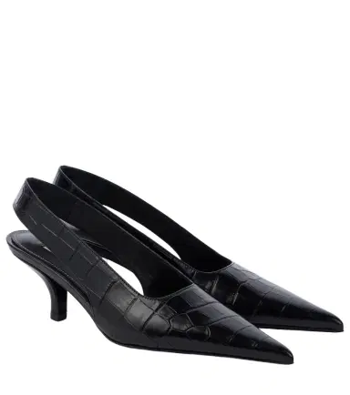 TOTEME Croc-effect leather slingback pumps | Thumbnail 1