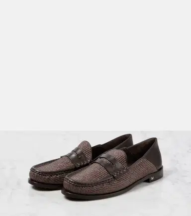 Max Mara Raffia-effect penny loafers | Thumbnail 4 Max Mara Raffia-effect penny loafers | Thumbnail 4