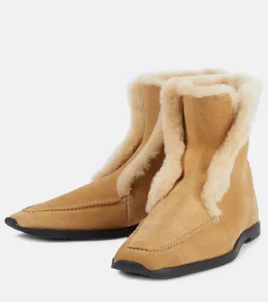 Toteme Shearling-lined suede ankle boots | Thumbnail 2