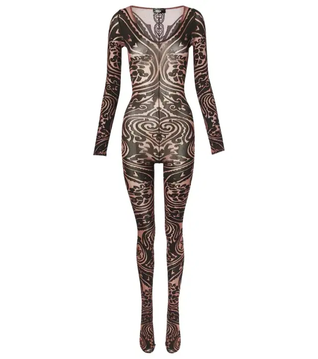 Wolford x Etro Tattoo paisley catsuit