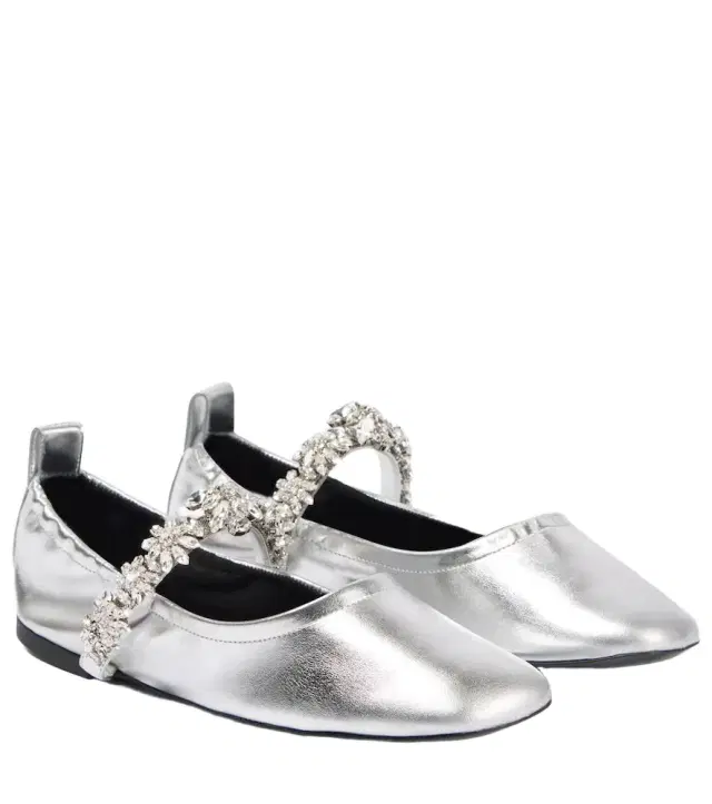 Stella McCartney Elsa metallic faux leather ballet flats