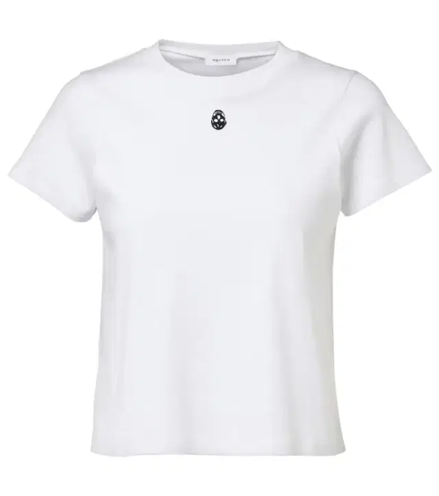 McQueen Skull cropped cotton jersey T-shirt