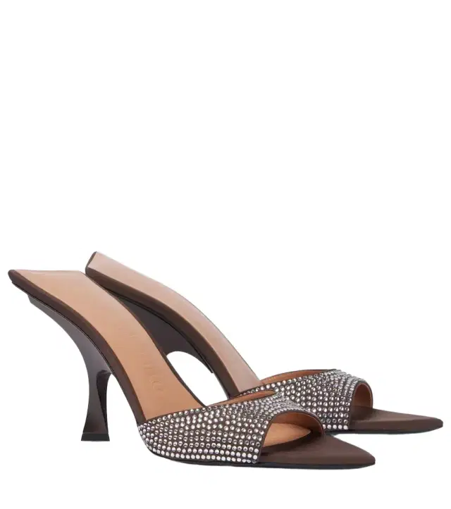 The Attico Ester 95 embellished satin mules