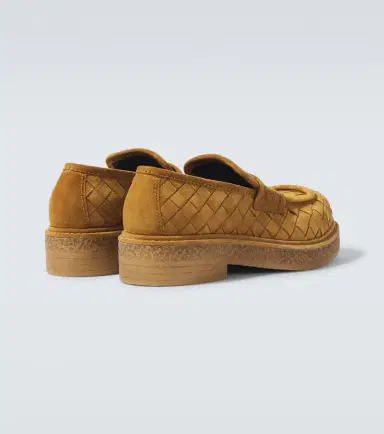 Bottega Veneta Haddock Intrecciato suede loafers | Thumbnail 2