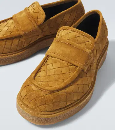 Bottega Veneta Haddock Intrecciato suede loafers | Thumbnail 4