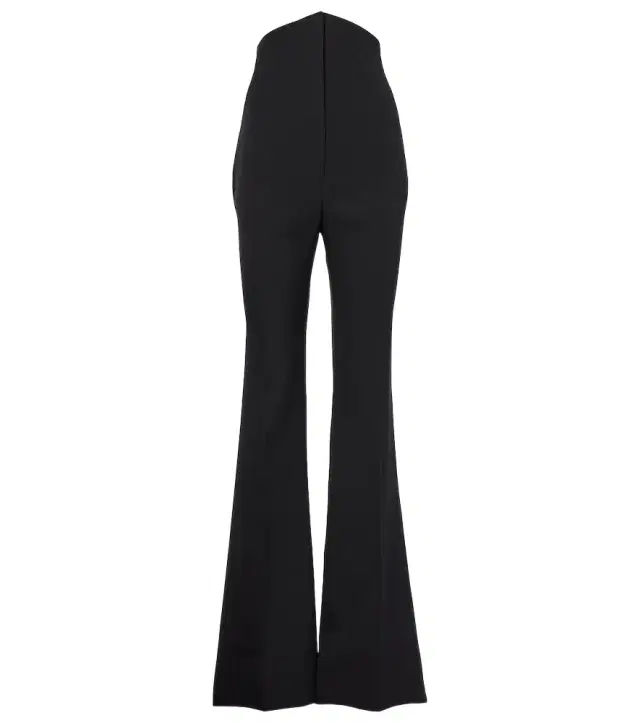 McQueen High-rise wool flared pants