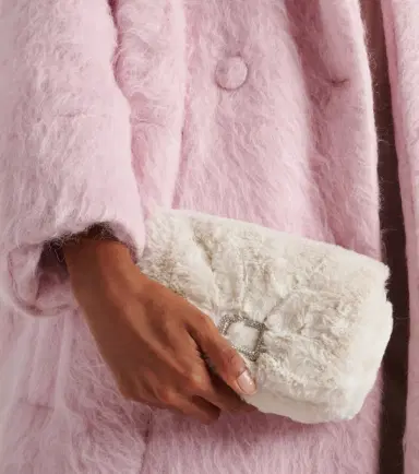Roger Vivier Viv Choc embellished faux shearling wallet | Thumbnail 6