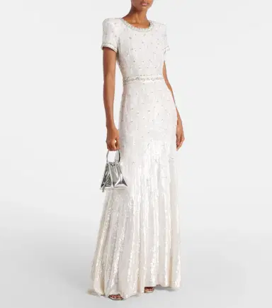 Jenny Packham Bridal Kira embellished gown | Thumbnail 2